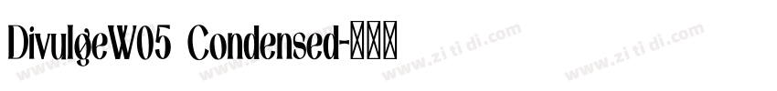DivulgeW05 Condensed字体转换